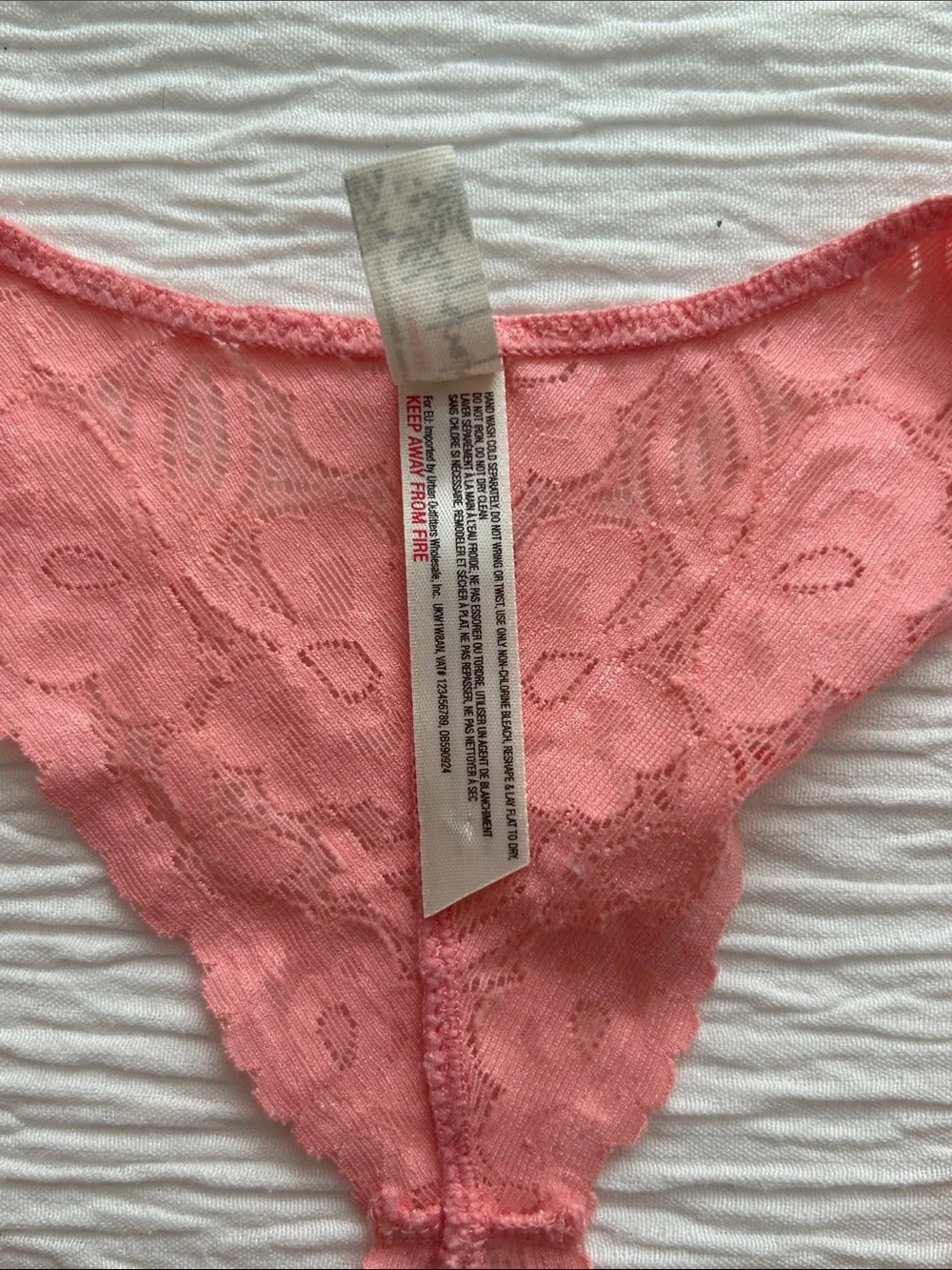Free People Coral/Pink Lace Racerback Bralette